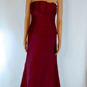 NWT Liancarlo Strapless Formal Gown in Merlot